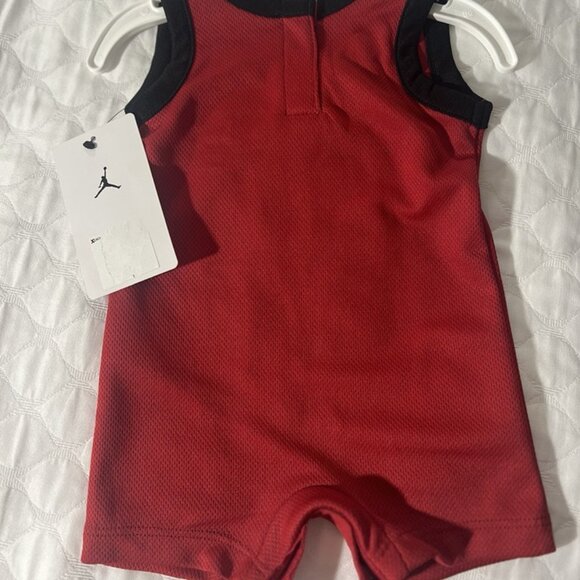 NEW Air Jordan #23 Nike Jumpman Gym Red Romper One Piece Sleeveless 3 Months 3M - Picture 4 of 6